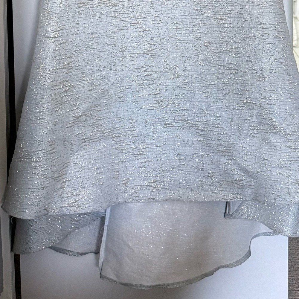 Elegant Alyce Paris Aqua Gold Textured Gown. Never worn. Smoke free home - Picture 11 of 13